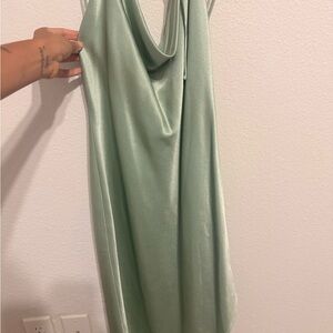 NWT Alice & Olivia Silk Mint Green Draped asymmetric Dress
